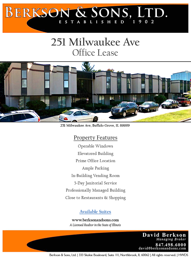 Berkson & Sons 251 Milwaukee Property Features